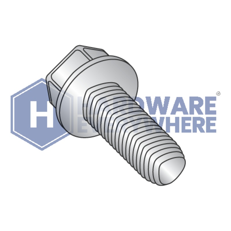 10-24 X 5/8 Thread Forming Screws / Unslotted / Hex Washer Head / 410 Stainless / Plain / Taptite Alternate