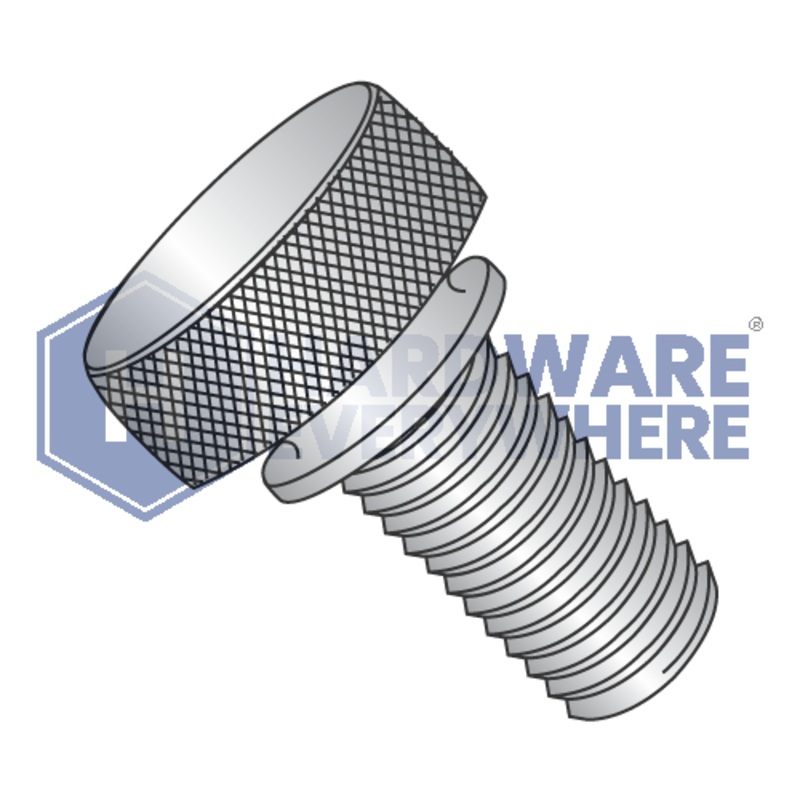 10-32 x 1/2 KNURLED THUMB SCREWS / 18-8 Stainless Steel / Plain FUL163378749039