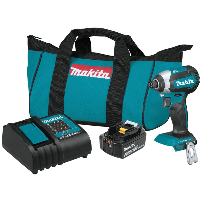 Makita 18V LXT 2008095 Cordless Impact Driver Kit, Tool/Kit: Kit, 1/4 in Drive, Hex Drive, 1500 in-lb, 0 to 3600 ipm