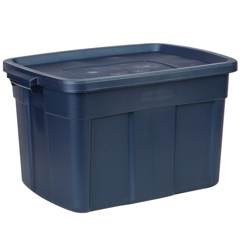 Rubbermaid Roughneck RMRT250002 Tote, 25 gal Capacity, 28.88 in L, 19.88 in W, 16-3/4 in H