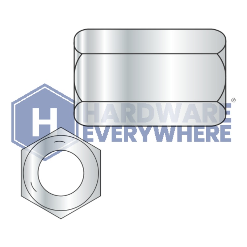 1/4-20 X 7/8 HEX COUPLING NUTS / Grade 5 / Zinc