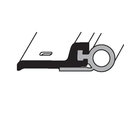 Brixwell 19-850-36 Door W-Strip With Bulb Gasket 1 36" & 2 84" Pcs & Fasteners 1/4 X13/16 Mill Finish