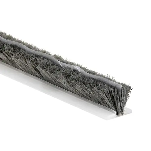 Brixwell 63-70 Weatherstripping With Fin 100 ft Length 0.350" Pile Height 0.270" Backing Width Gray