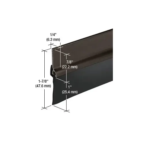 CRL DB005DV36 Dark Bronze Anodized with Vinyl Door Sweep for 36" Door