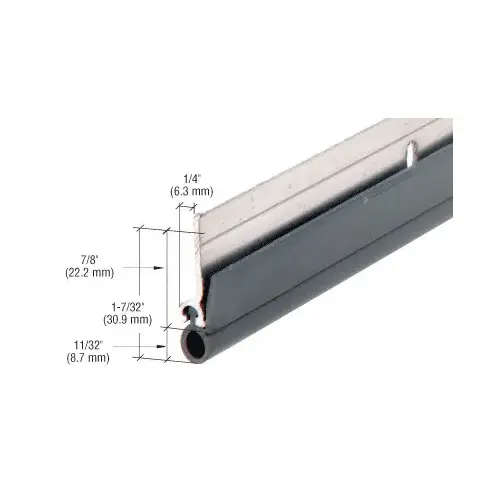 CRL WS003AV196 Aluminum Extruded Aluminum Vinyl Bulb Weatherseal 36" x 84" Opening