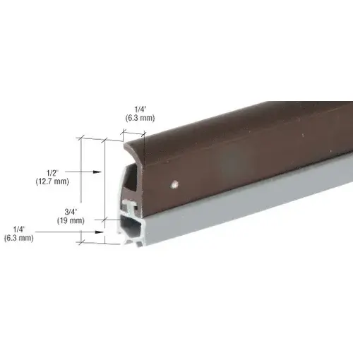 CRL WS167DV196 Dark Bronze Extruded with Triple Finger Vinyl Weatherseal for 36" x 80" Opening