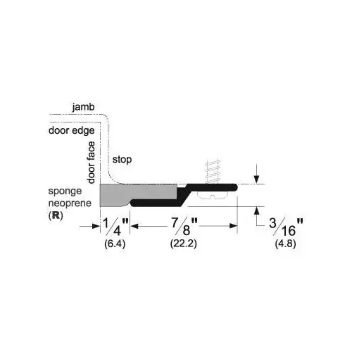 Pemko 305DR3684 Split Astragal with Sponge EPDM Insert Dark Bronze Anodized -1pc 36"; 2pcs 84"