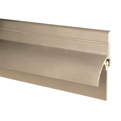 Pemko 345AV 36 36" Aluminum Retainer with Rain Drip and Vinyl Brush Mill Finish Aluminum Finish