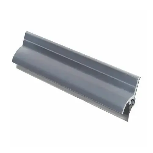 Pemko 345CV36 36" Aluminum Retainer with Rain Drip and Vinyl Brush Clear Aluminum Finish Clear Anodized Aluminum