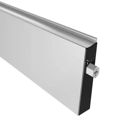Pemko 412CPKL 36 36" Surface Mounted Automatic Door Bottom with PemkoPrene Clear Aluminum Finish Clear Anodized Aluminum 412CPKL36