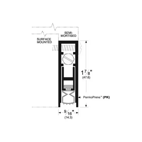 Pemko 4131CPKL 48 48" Pemko Weatherstrip Clear Anodized Aluminum