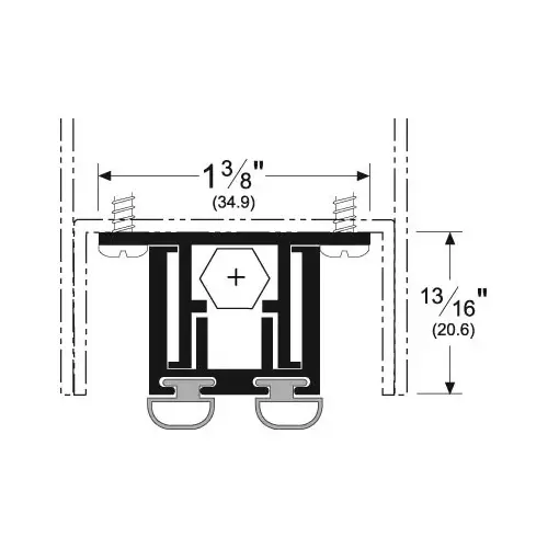 Pemko 420AVL48 48" Full Mortise Automatic Door Bottom with Eco-V Insert Mill Finish Aluminum Finish