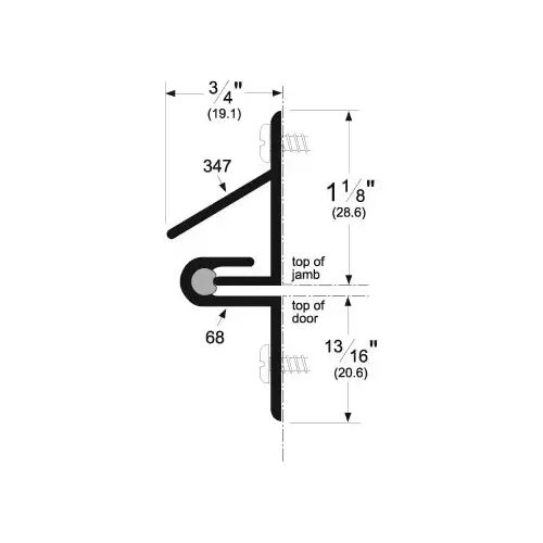 Pemko 68AR-96 Door Top Weatherstrip