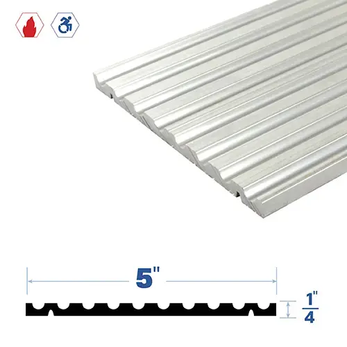 Brixwell 3576MA-PEPX-36 36" Adjustable Threshold (5" by 1/4") Mill Aluminum3
