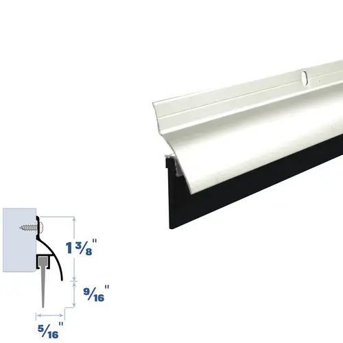Brixwell 77918BK Door Sweep - Rain Protection (5/16" by 1-15/16") Black Anodized