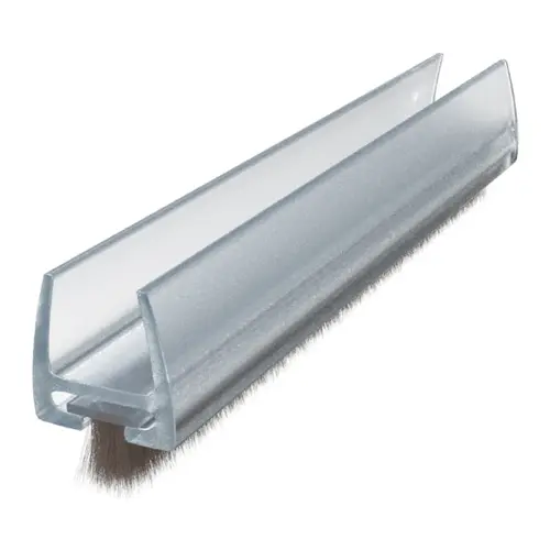 Brixwell PCWP12-CCP23-XCP5 Clear Polycarbonate Wipe With Pile Weatherstrip For 1/2" Glass - 23" Stock Length - pack of 5