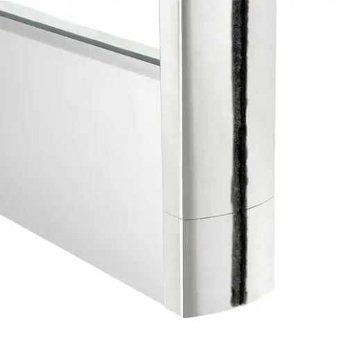FHC VDS12BS Vertical Door Stile Kit for 1/2" and 9/16" Glass - 119-3/4" Length - Brushed Stainless