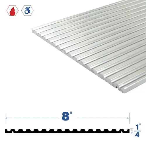 Brixwell 3876MA Adjustable Threshold (8" by 1/4") Mill Aluminum