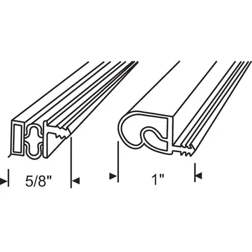 Brixwell 900-9000sbz Bronze Magnetic Weatherstrip replacement For Steel Doors
