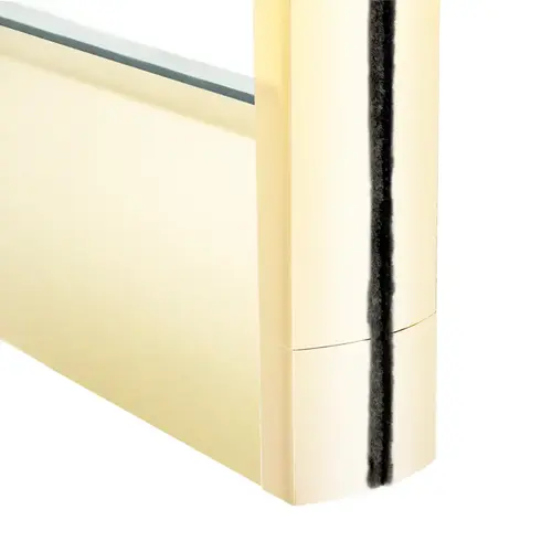 FHC VDS34PB Vertical Door Stile Kit for 3/4" and 13/16" Glass - 119-3/4" Length - Polished Brass