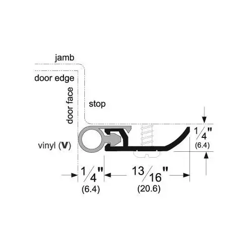 Pemko 297DV3680 Standard Perimeter Gasketing with Eco-V Insert Dark Bronze Anodized -1pc 36"; 2pcs 80"