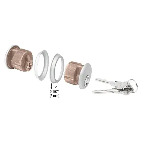 Schlage DL2171SCKDA Aluminum Double Mortise Cylinder with 'C' Keyway and Keyed Randomly Pair