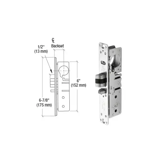 Adams Rite AR45132R 31/32" Backset Deadlatch Lock - Right Handed