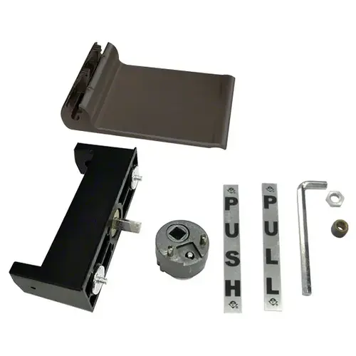 Adams Rite DH16122R Bronze Anodized Push-Pull Paddle Handle - Push to Right