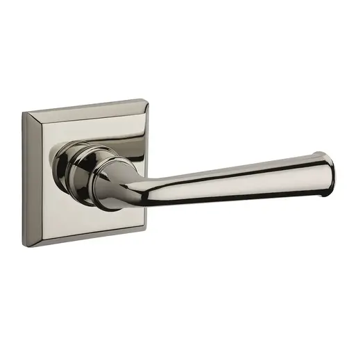 Baldwin Reserve PVFEDTSR055 Privacy Federal Lever and Traditional Square Rose with 6AL Latch and Dual Strike Lifetime Bright Nickel Finish - 141 Finish Replaced by 055 *