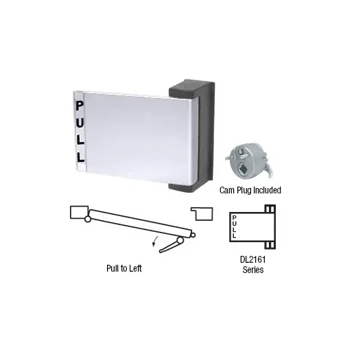 CRL DL2161CH Chrome Universal Push-Pull Paddle Handle - Pull to Left