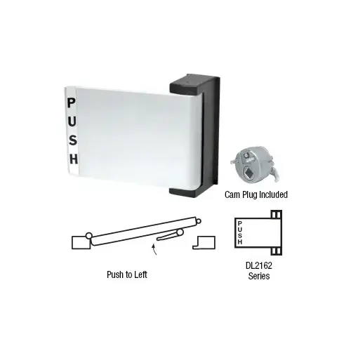 CRL DL2162SC Satin Chrome Universal Push-Pull Paddle Handle - Push to Left