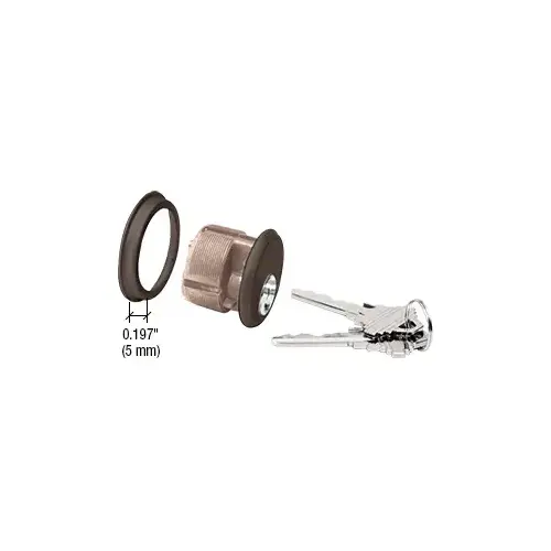 CRL DL2170Y8KADU Dark Bronze Single Mortise Cylinder with Yale "8" Keyway and Keyed Alike