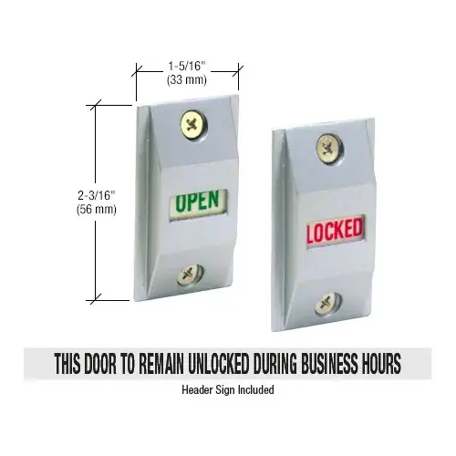 CRL DL2177A Aluminum Lock Indicator Slide Down LOCKED