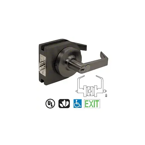 CRL LH52DU Black Bronze Grade 1 Lever Lock Housing - 7-PIN SFIC Entrance