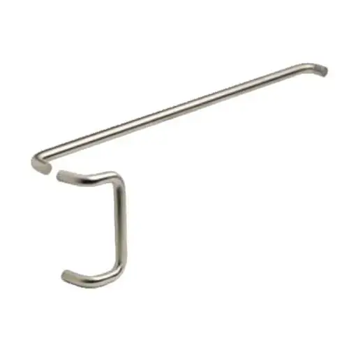 IVES 9190HD-33-2 US32D 33" Push Bar and 12" Offset Pull Combo, 1" Round and 2-1/2" Projection Satin Stainless Steel Finish
