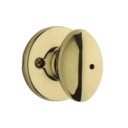 Kwikset 300AO-3-6AL-RCS Aliso Privacy Knob Bright Polished Brass