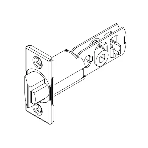 Kwikset 3277-3 2-3/8" Square Deadlatch Bright Brass Finish