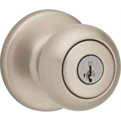 Kwikset 400CV 15 SMT 6AL RCS V1 SmartKey Security Cove Keyed Entry Door Knob in Satin Nickel