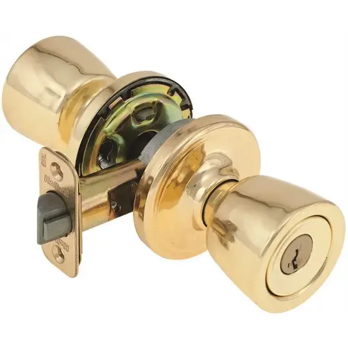 Kwikset 750A 3 SMT 6AL RCS SmartKey Security Abbey Vestibule Lockset Polished Brass