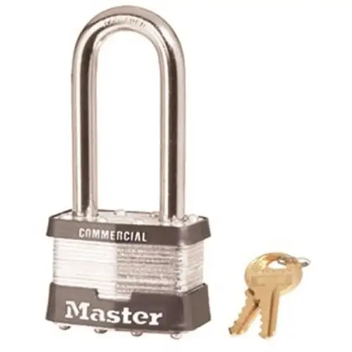 Master Lock 5KALJ A383 Number 5 2-1/2 in. L Steel Laminated Padlock Shackle Keyed Alike Number