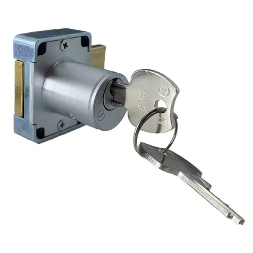OLYMPUS LOCK 100DR-7/8-26D-KD REKEYABLE CABINET DOOR LOCK D4291 KYWY 7/8 IN. KD 26D Satin Chrome