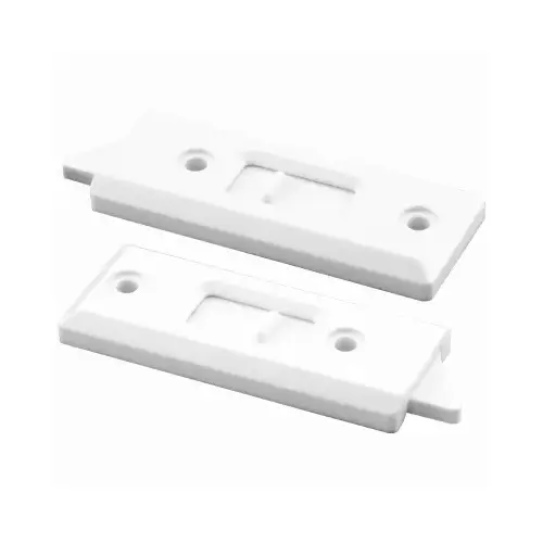 Prime-Line F 2722 Spring-Loaded Window Tilt Latch, 3-1/4-In. White Plastic, 2-Pk.