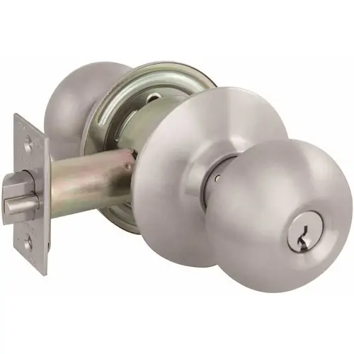 US Lock USX2012A1P32D 2010 GR2 Entrance 2-3/4 in. Backset US32D Plymouth Door Knob SC1 Brushed Stainless