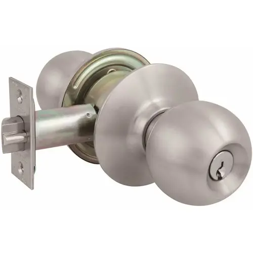 US Lock USX2012R1B32D 2010 Series Brushed Stainless Classroom Ball Knob Lockset Grade-2 US32D