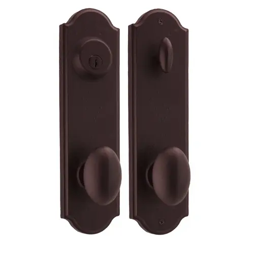 Weslock R7641M1M1SL2D  Right Hand Durham Tramore Single Cylinder Deadbolt Passage Lock with Adjustable Latch and Round Corner Strikes Oil Rubbed Bronze Finish