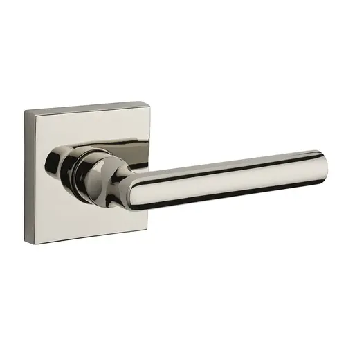 Baldwin Reserve PSTUBCSR055 Passage Tube Lever and Contemporary Square Rose with 6AL Latch and Dual Strike Lifetime Bright Nickel Finish - 141 Finish Replaced by 055 *