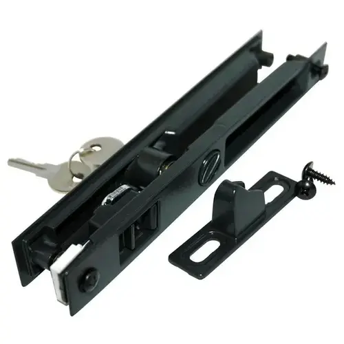 Barton Kramer 445BC Sliding Glass Door Keyed Lock Set - Charcoal Black
