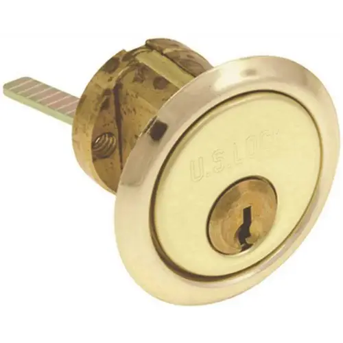 Kaba Ilco 7075SX10-03-KD Schlage Rim Cylinder C Through K Keyways Bright Brass