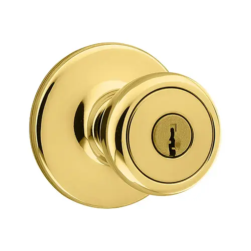 Kwikset 400T-3-KA6-CP Tylo Keyed Entry Knob Bright Polished Brass