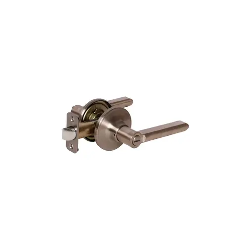 Pamex FLFP01 Alto Lever with Round Rose Privacy Lockset Grade 3 Satin Nickel Finish